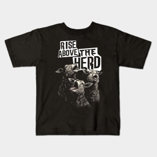 Rise Above The Herd Funny Animal Design Kids T-Shirt